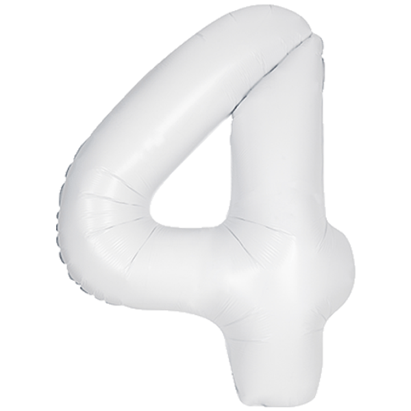 34 inch White(matte) Foil Number 0-9