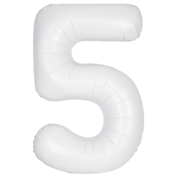 34 inch White(matte) Foil Number 0-9