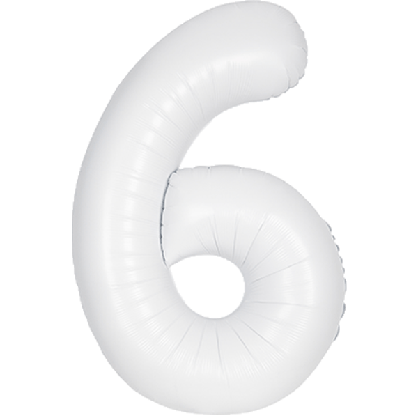 34 inch White(matte) Foil Number 0-9