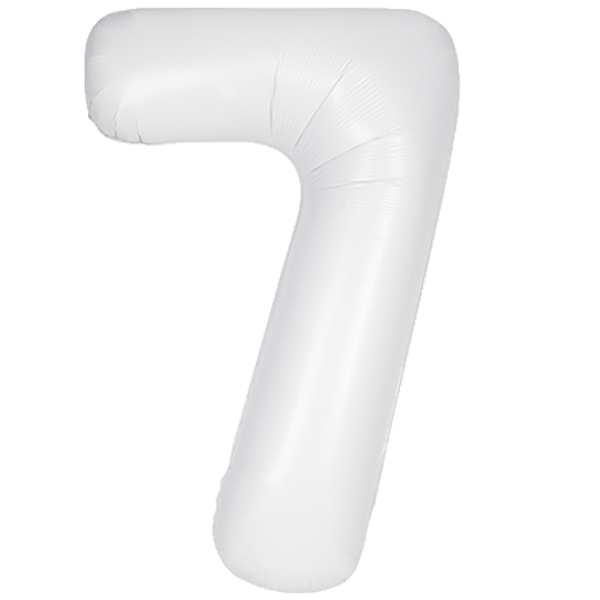 34 inch White(matte) Foil Number 0-9