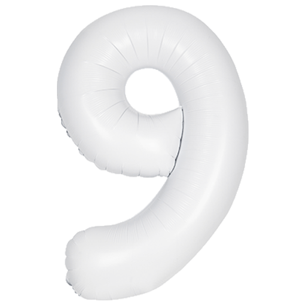 34 inch White(matte) Foil Number 0-9