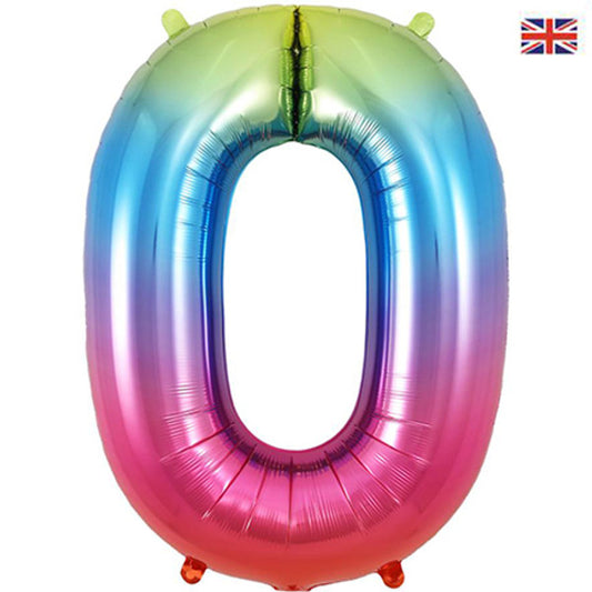 34 inch Rainbow Foil Number 0-9