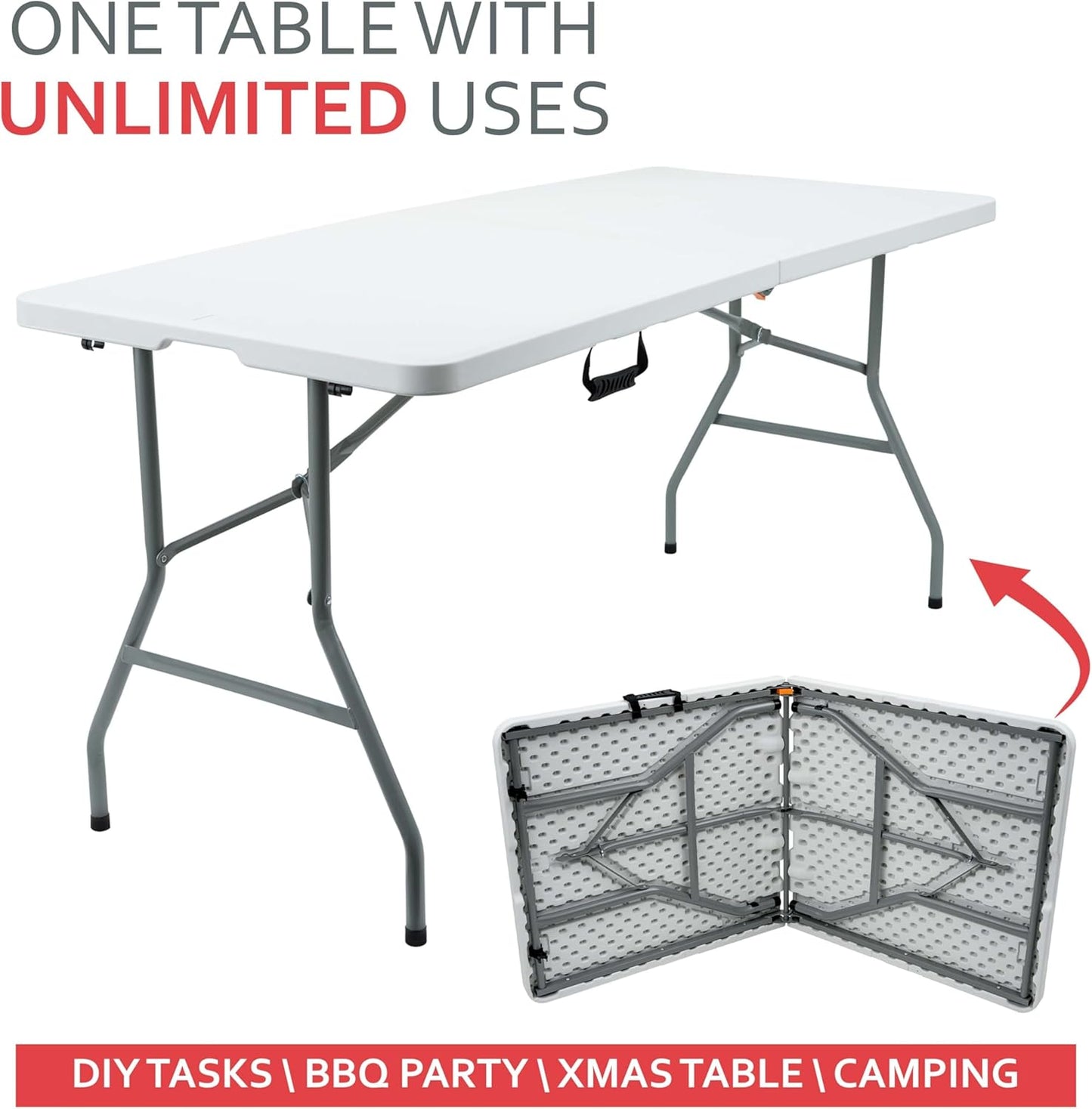 6FT White TRESTLE Tables for Events