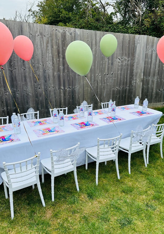 White Kids party Tables (Adjustable Height)