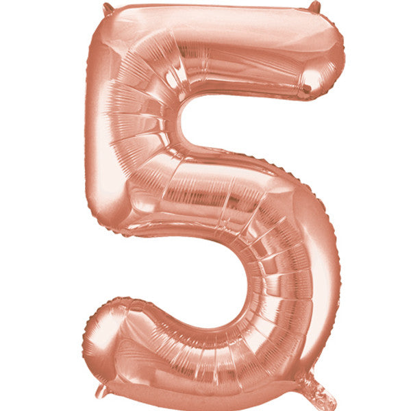 34 inch Rose gold Foil Number 0-9
