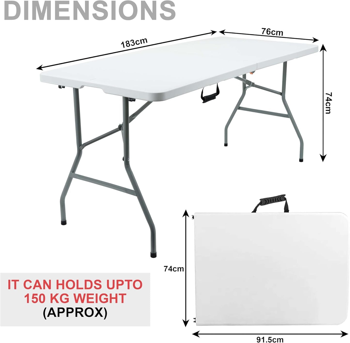 6FT White TRESTLE Tables for Events
